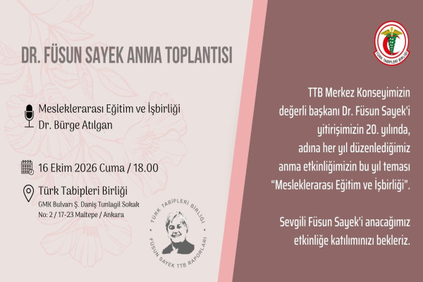 Dr. Füsun Sayek Anma Toplantısı